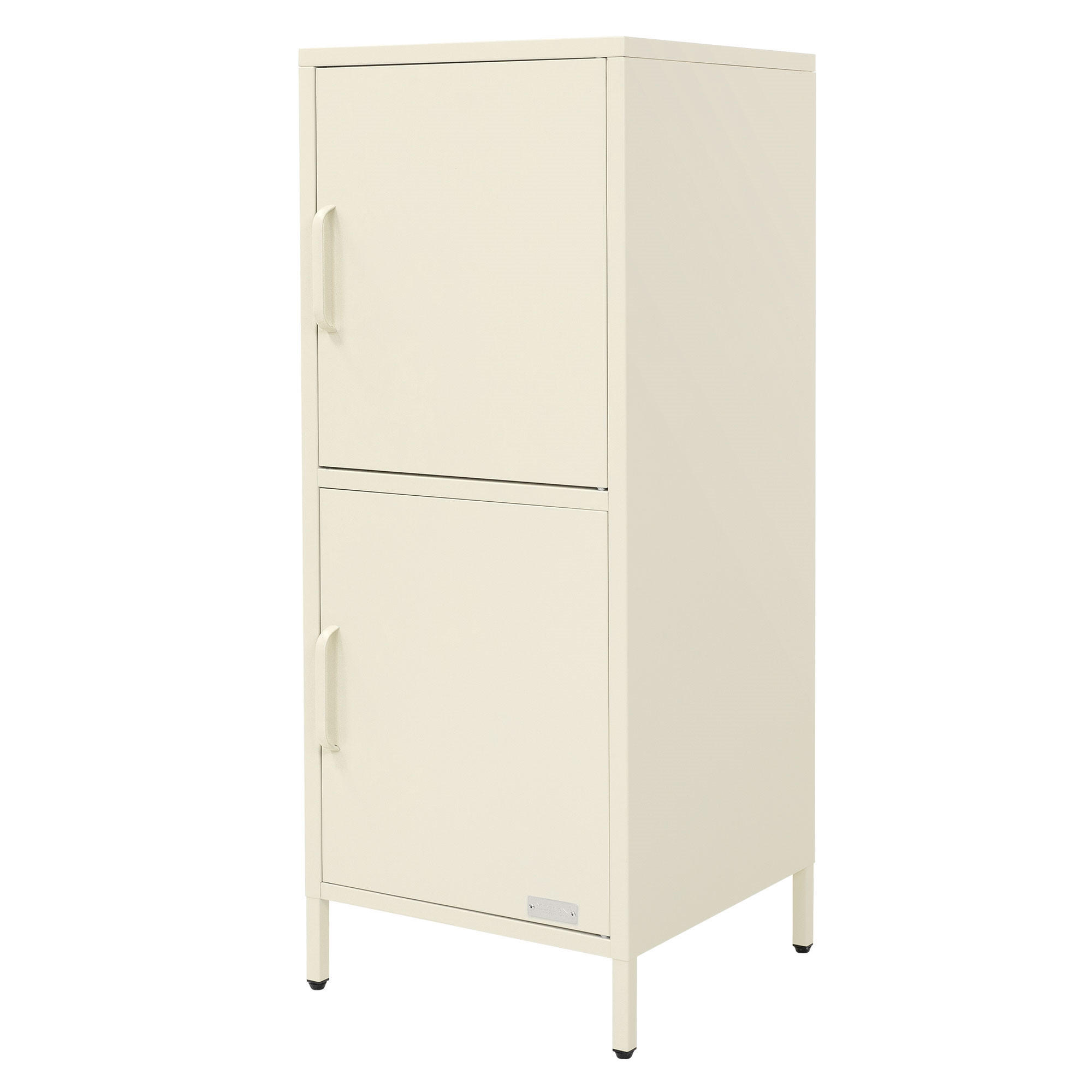AKTENSCHRANK 40x101,5x40 cm Creme aus Stahl mit 2 Türen - Creme, Metall (40/101.5/40cm) - ML-DESIGN