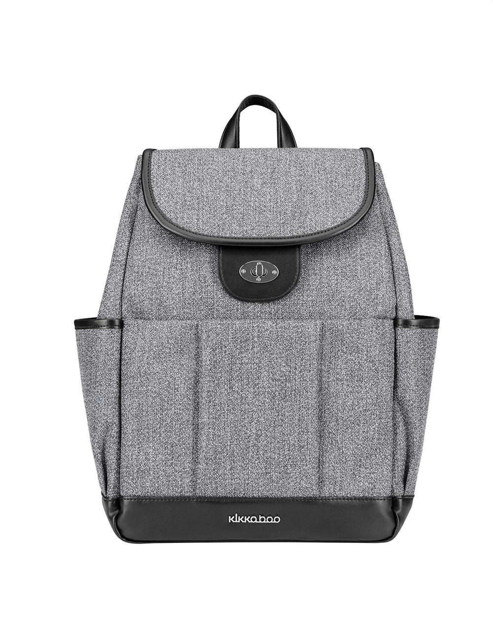 WICKELTASCHE Morice grau Magnetknöpfe, Drehverschluss, verstellbare Gurte, Schultergurte - Grau, Textil (15/39/28cm) - Kikka boo