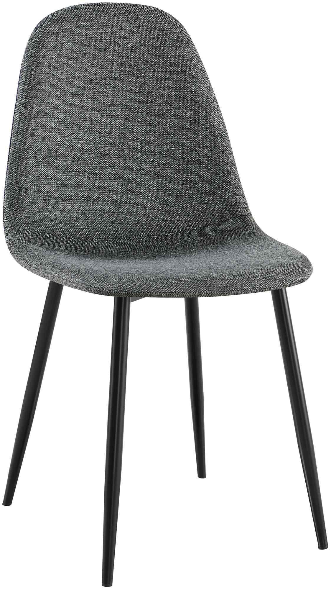 STUHL Stoff Grau - Schwarz/Grau, Textil/Metall (44/88/51cm) - CLP