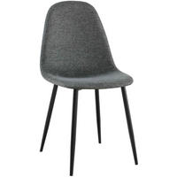 STUHL Stoff Grau - Schwarz/Grau, Textil/Metall (44/88/51cm) - CLP