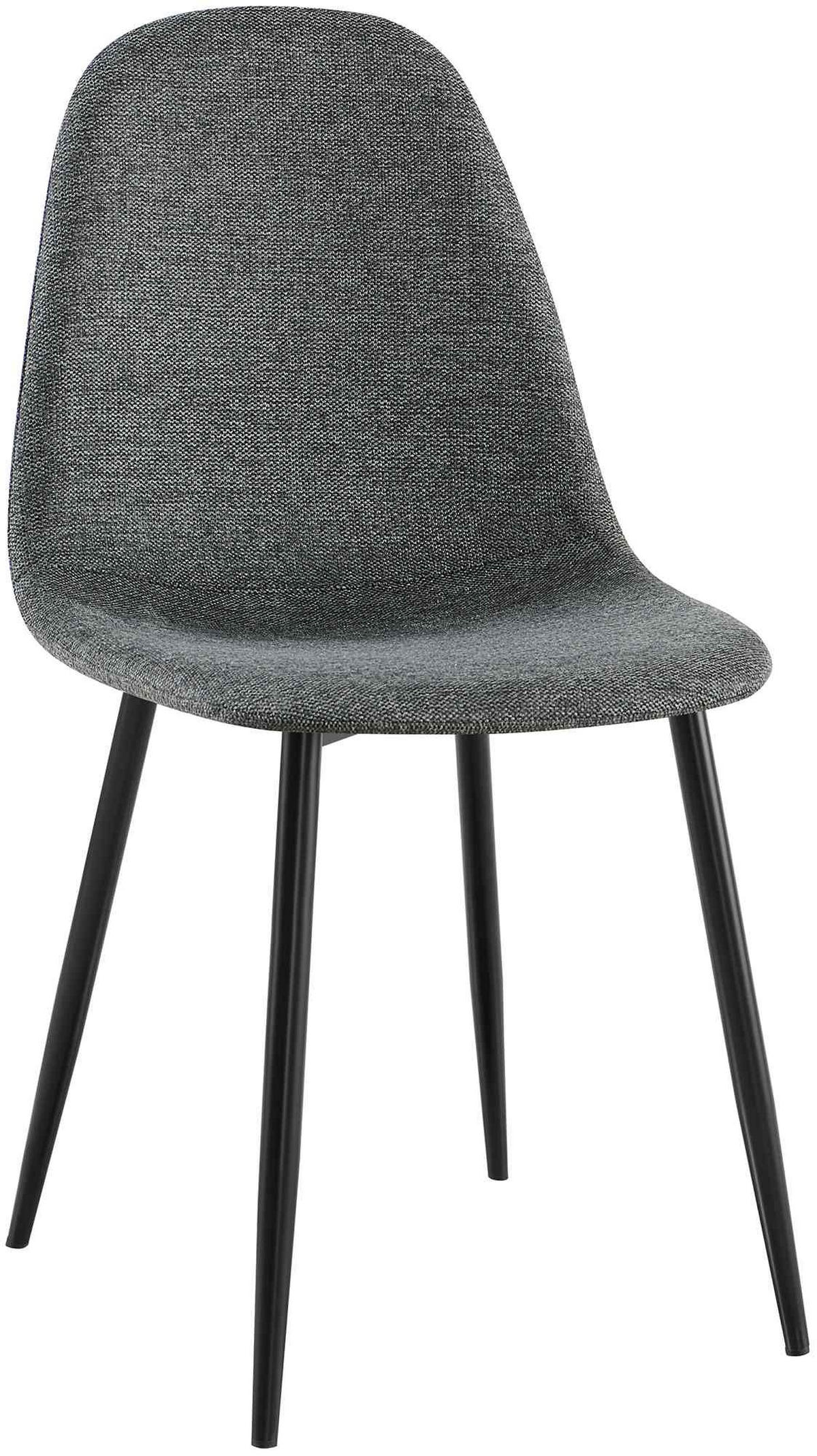 STUHL Stoff Grau - Schwarz/Grau, Textil/Metall (44/88/51cm) - CLP