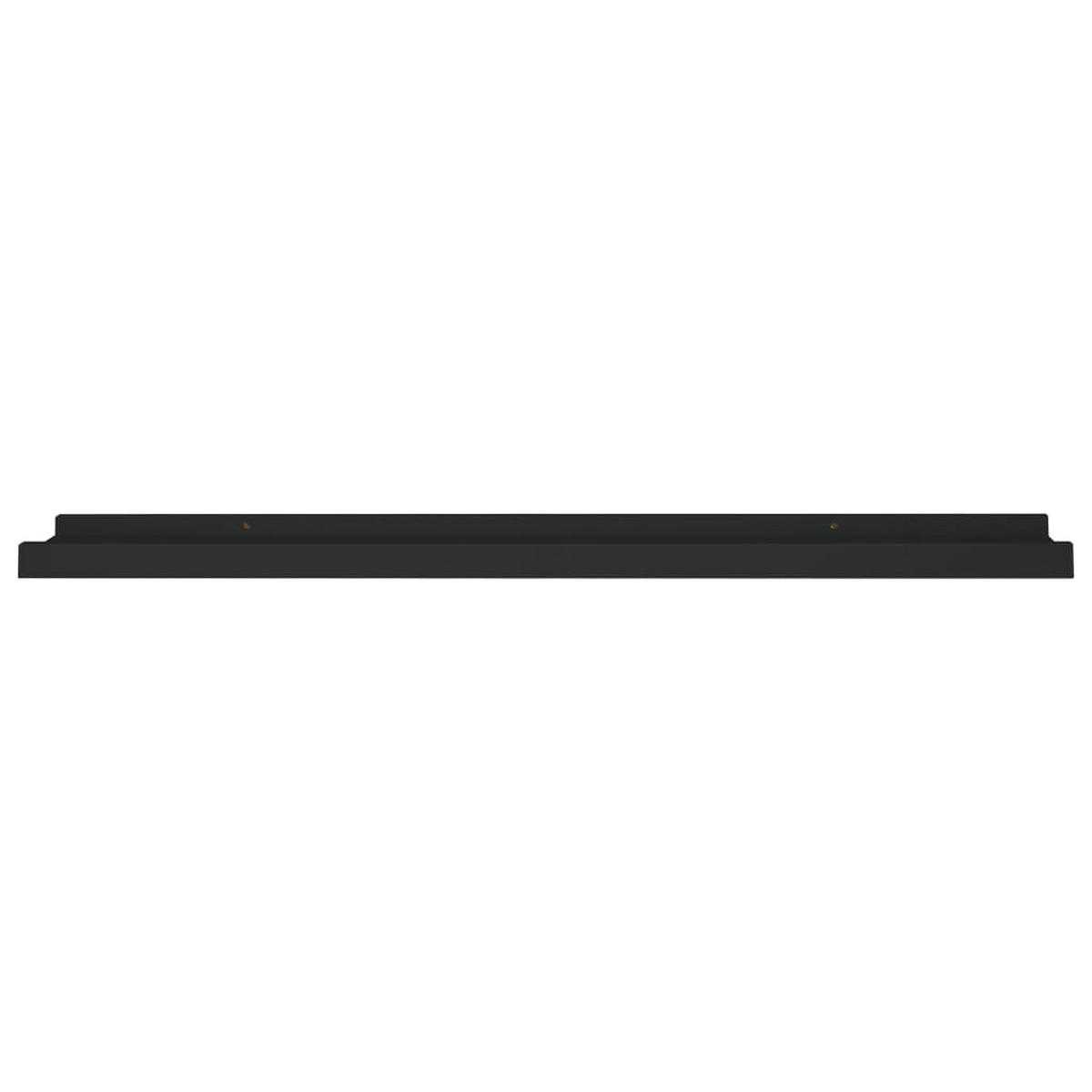 WANDREGALSET U-Form 2-teilig 80/9/3 cm aus MDF Schwarz - Schwarz, Holzwerkstoff (80/3/9cm) - vidaXL