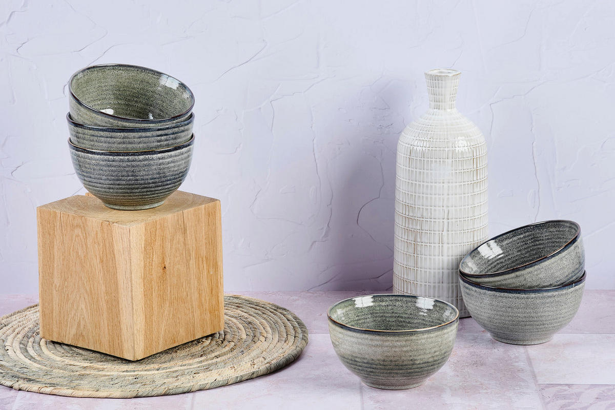 SCHALEN Zen Ø14cm - 6er-Set - Naturfarben - Grau, Keramik (14cm) - Björn