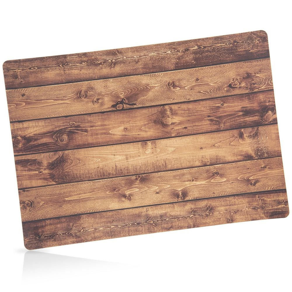 TISCHSET HOLZOPTIK, Kunststoff, braun, 43 x 30 cm - Braun, Kunststoff (1cm) - Orion 