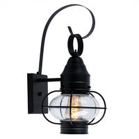 GARTENLEUCHTE Stahl Schwarz Glasschirm - Schwarz, Glas (27.3/22.9/44.8cm)