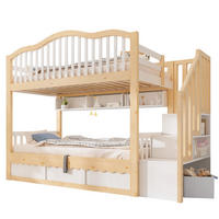 ETAGENBETT 90x200 cm Weiß Eiche mit Stauraum - Eichefarben/Weiß, Holz (90/200cm) - FLIEKS