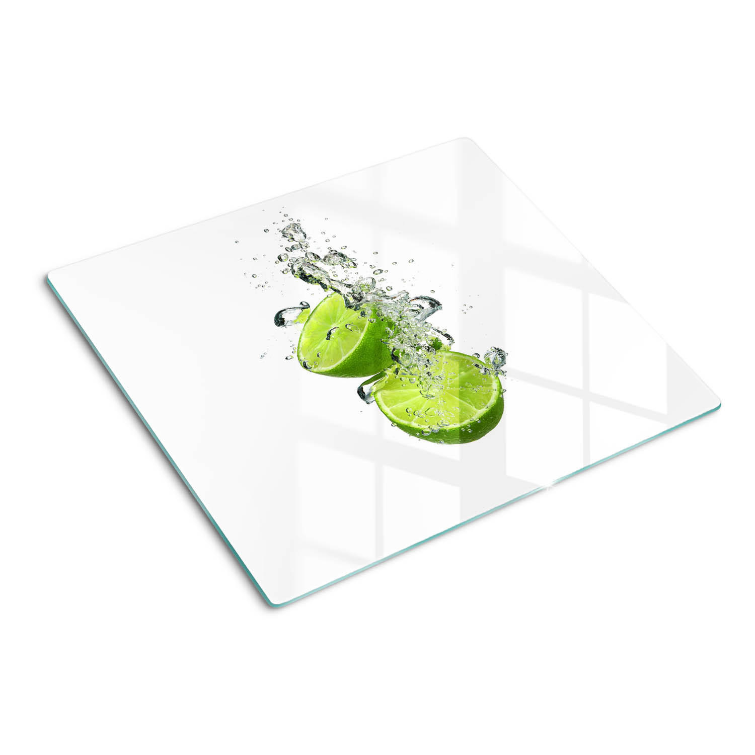 GLASPLATTE 60x52 cm Kalk unter Wasser - Grün, Glas (60/0.4/52cm) - TULUP