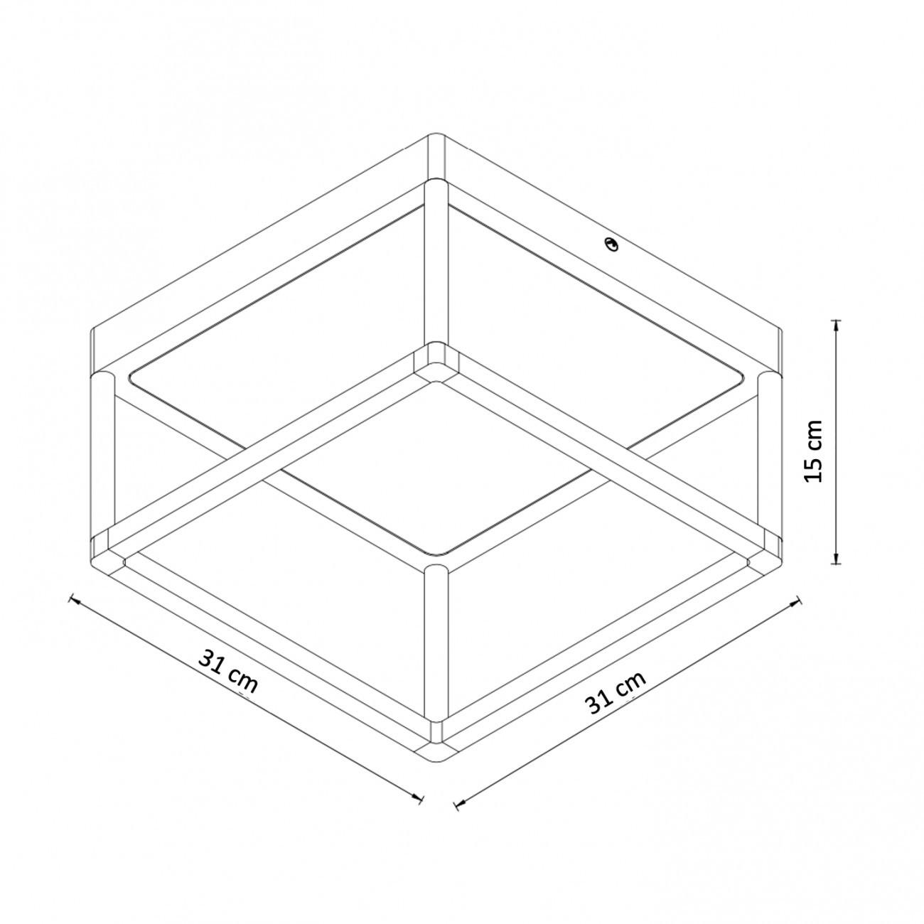 DECKENLEUCHTE Stockholm, Schwarz, 31cm - Schwarz, Metall (31/31/15cm) - KOSILUM