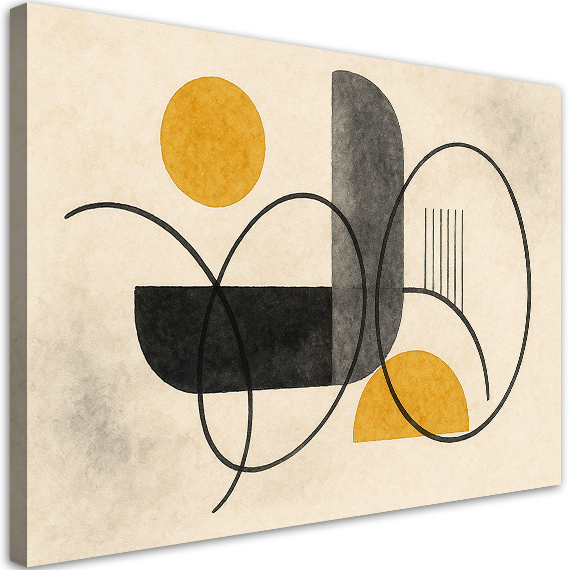 Feeby Leinwandbild Beige 120x80 cm