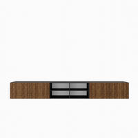 LOWBOARD ROVA 300/41/40 cm, Hängender TV-Schrank Schwarz / Eichefarben - Eichefarben/Schwarz, Holzwerkstoff (300/41/40cm) - MASSENO