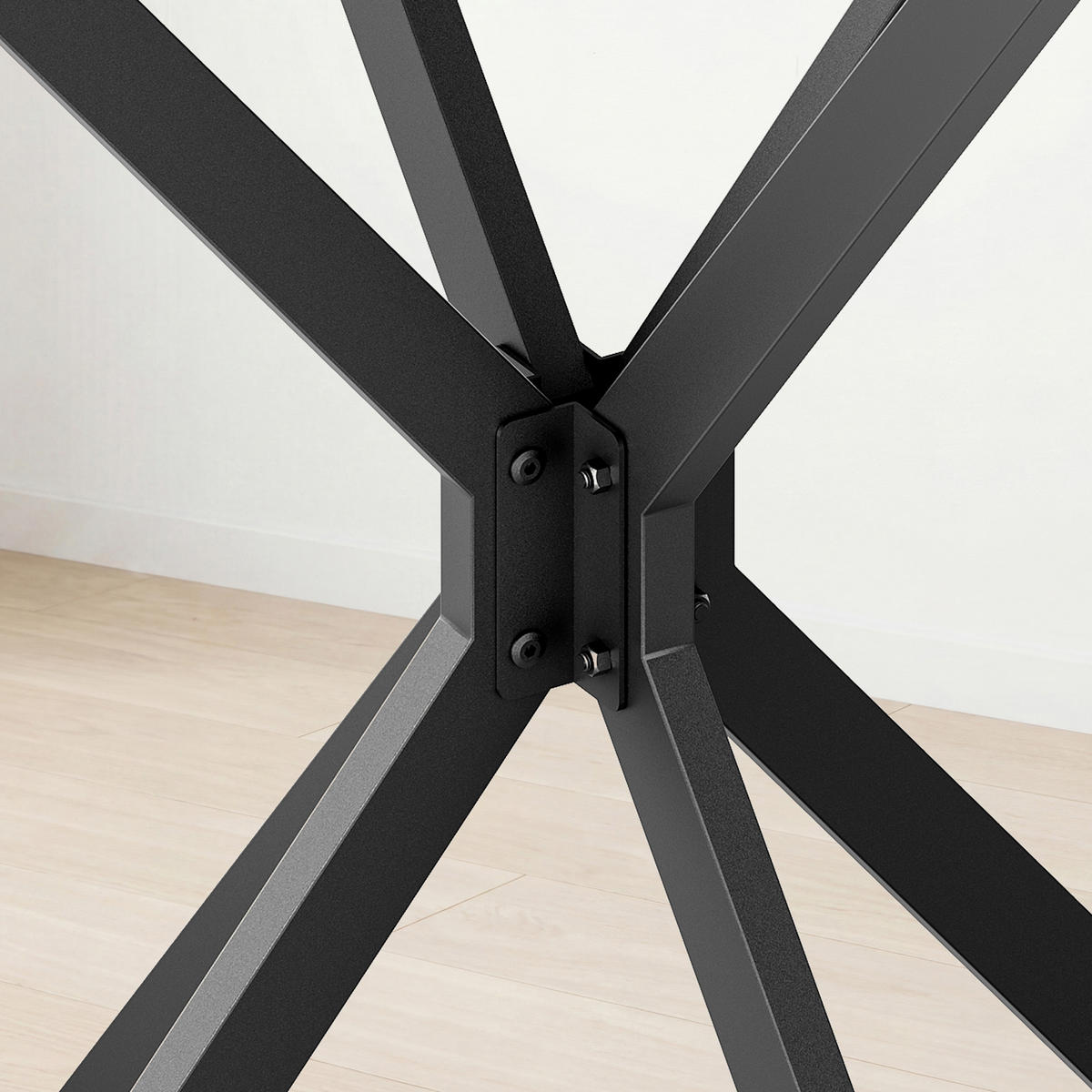 BEISTELLTISCH Braun/Schwarz 80/80/75 cm - Braun, Metall (80/80/75cm) - PANGIVO