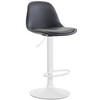 BARHOCKER Lederlook schwarz - Schwarz/Weiß, Textil/Metall (39/82/43cm) - CLP