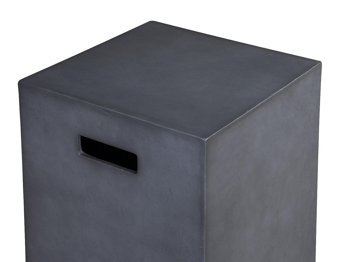 FEUERSCHALE - 41cm x 41cm - Kunststein - anthrazitgrau - SEROZA - Anthrazit, Stein (41/62.6/41cm) - Vente-Unique