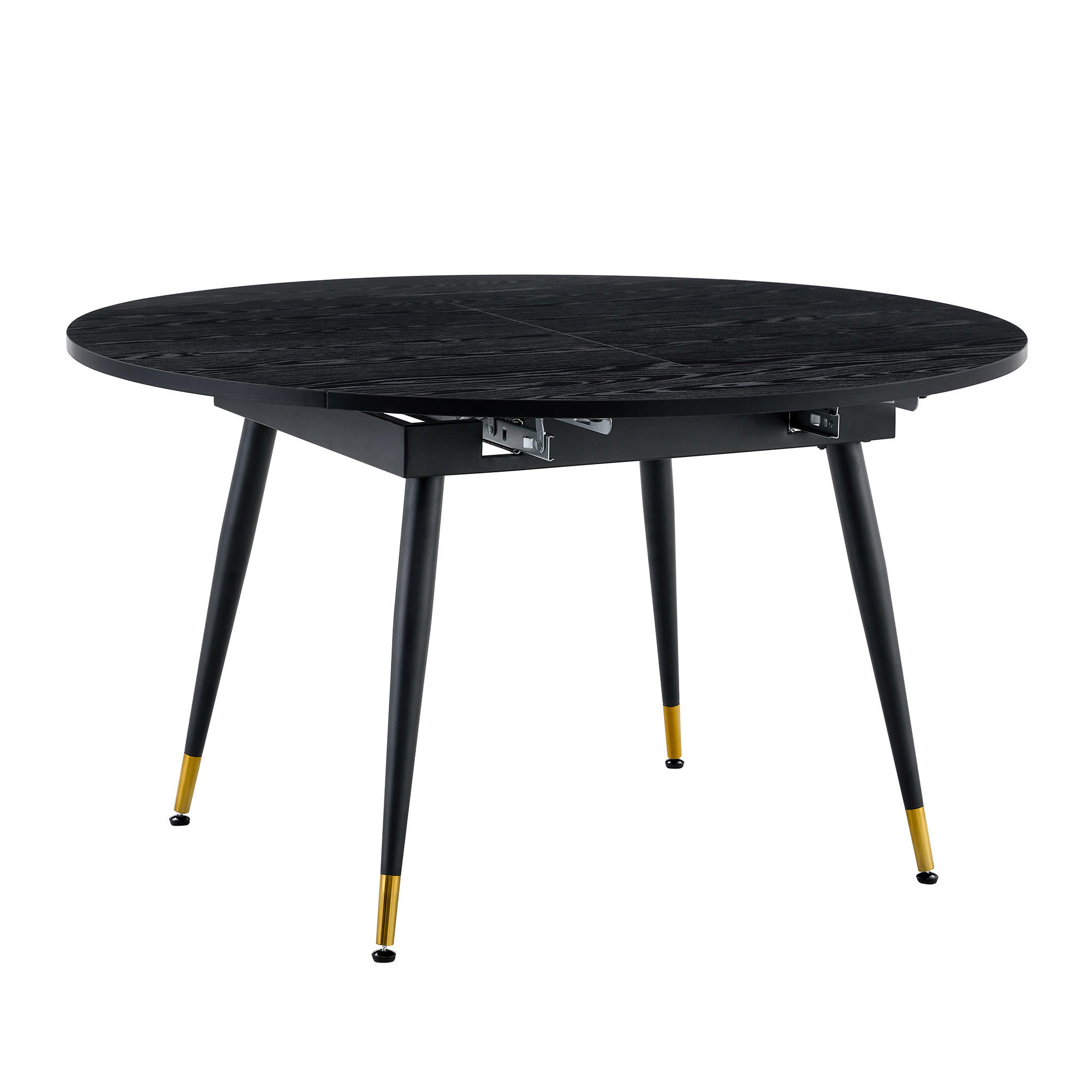 ESSTISCH ausziehbar rund/oval DE-40082 Schwarz - Schwarz, Holzwerkstoff (85/135/77cm) - ComfortXL