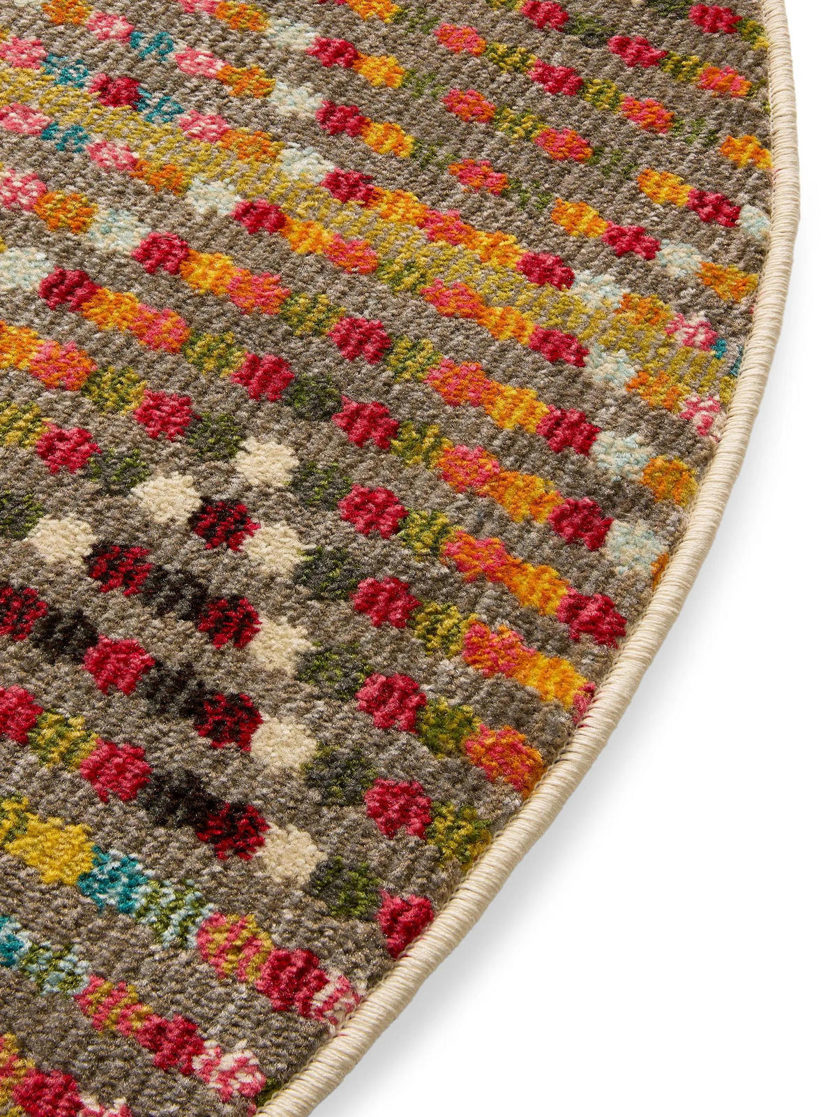 TEPPICH Casa Multicolor ø 120 cm rund - Multicolor, Textil (120/120cm) - benuta Nest