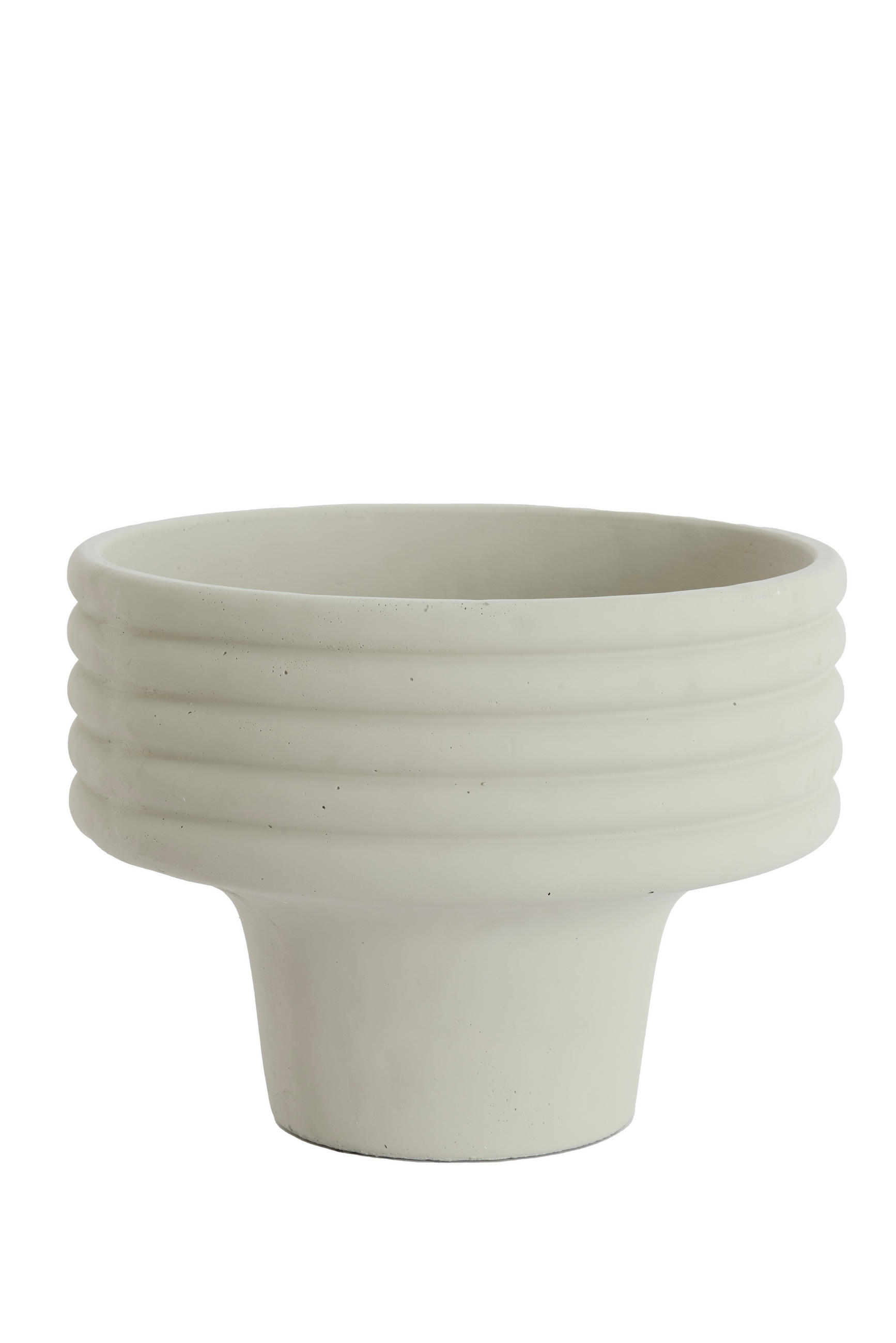 VAZE Sylva Weiß 40/40/30 cm - Weiß, Keramik (30cm) - Light & Living