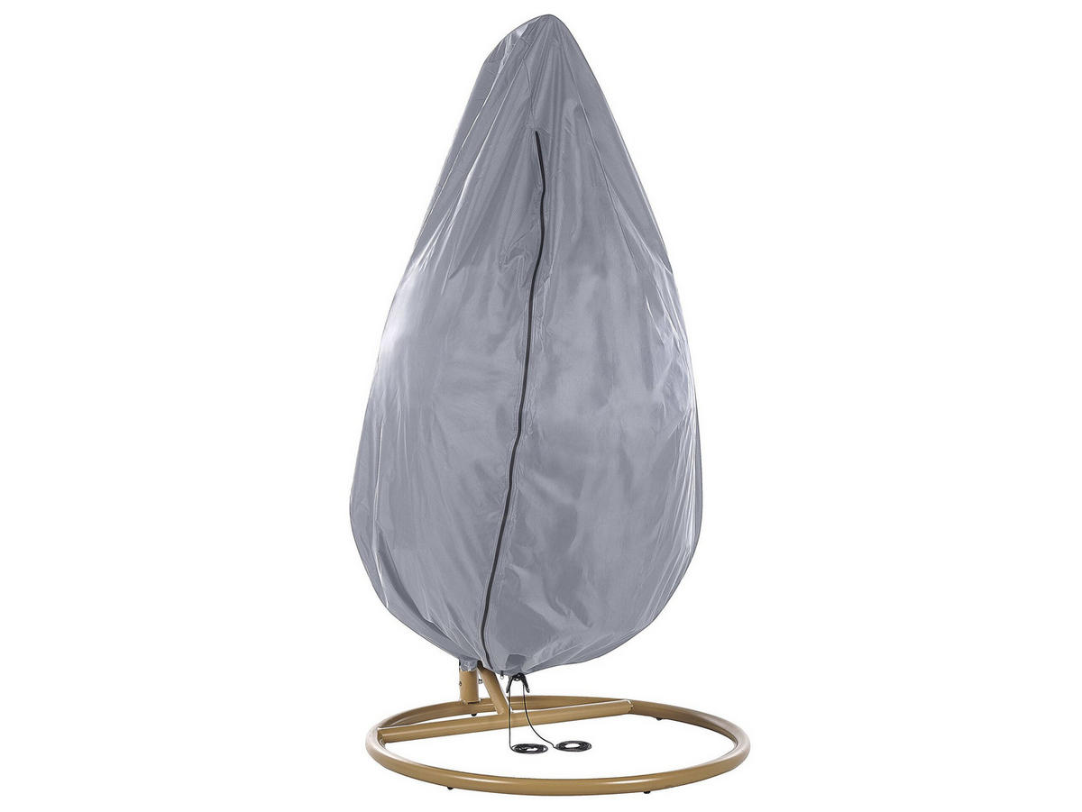 REGENSCHUTZ für Hängesessel 200/120/120 cm Chuva - Grau, Kunststoff (200/200/120cm) - Beliani