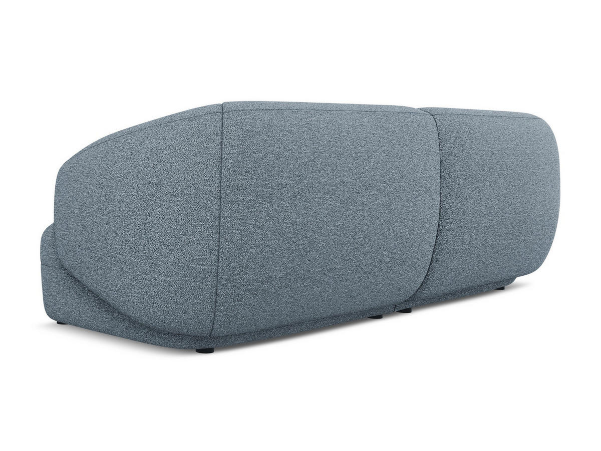 4-SITZER-SOFA Strukturstoff Stoff Blau - Blau/Blaugrau, Kunststoff/Textil (232/81/98cm) - Makamii