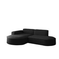 ECKSOFA Palma Xs Ottomane Opera Velvet - Schwarz, Holzwerkstoff/Textil (236/165cm) - Fun Möbel