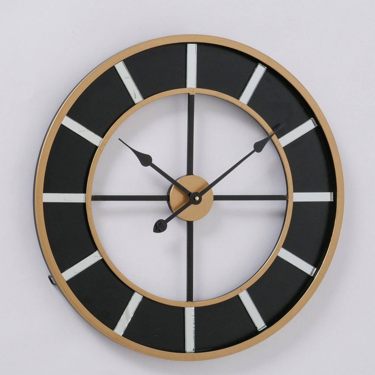 LOFT-UHR Colorado Ø 60 cm - Schwarz, Holzwerkstoff (60/60/1cm) - Boltze Home