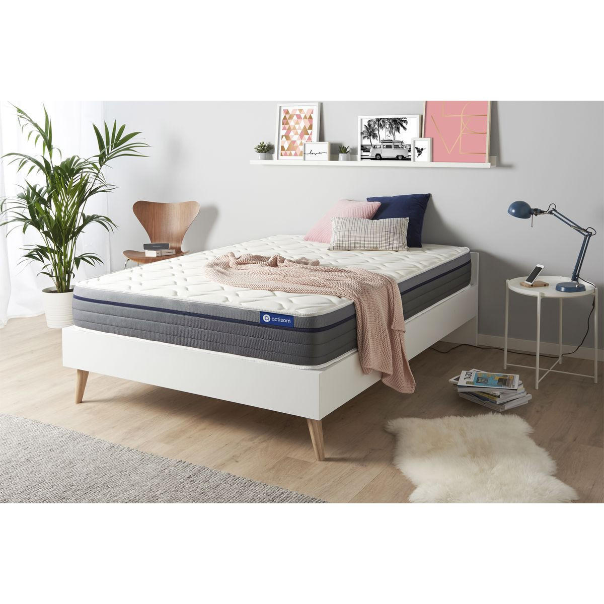 MATRATZE Actimemo zen Memory-Schaum 140 x 200 cm h1 - Weiß, Textil (140/200cm) - ACTISOM