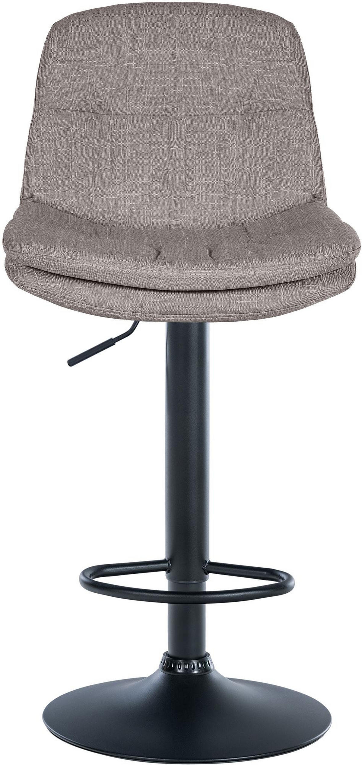 BARHOCKER Mitun Stoff Grau Schwarz - Grau, Textil/Metall (46/92/54cm) - DELUKE