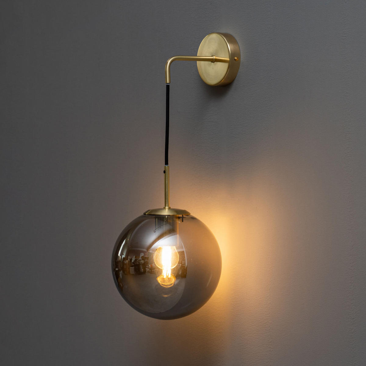 WANDLEUCHTE Claudia, Gold / Messing, 48cm - Goldfarben, Glas (15/48/20cm) - KOSILUM