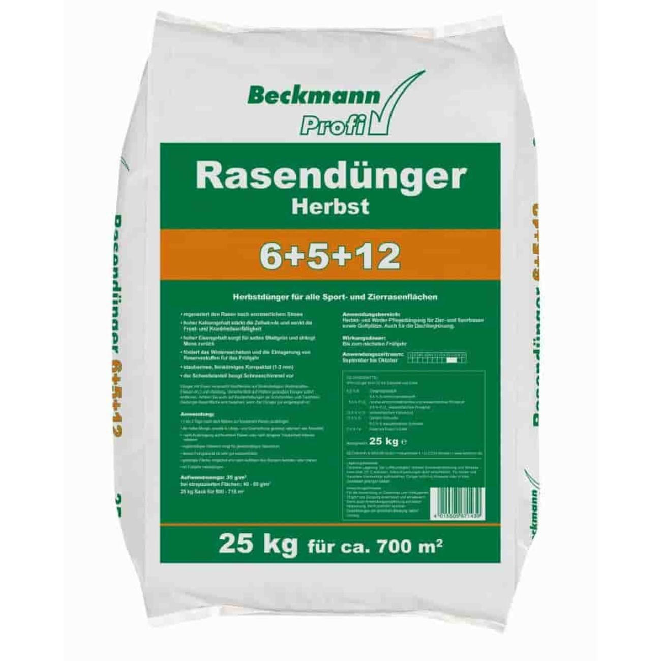RASENDÜNGER Herbst, 25 kg, NPK-6+5+12, Beckmann&Brehm - Braun, Naturmaterialien/Kunststoff (40/15/60cm) - BONI-SHOP