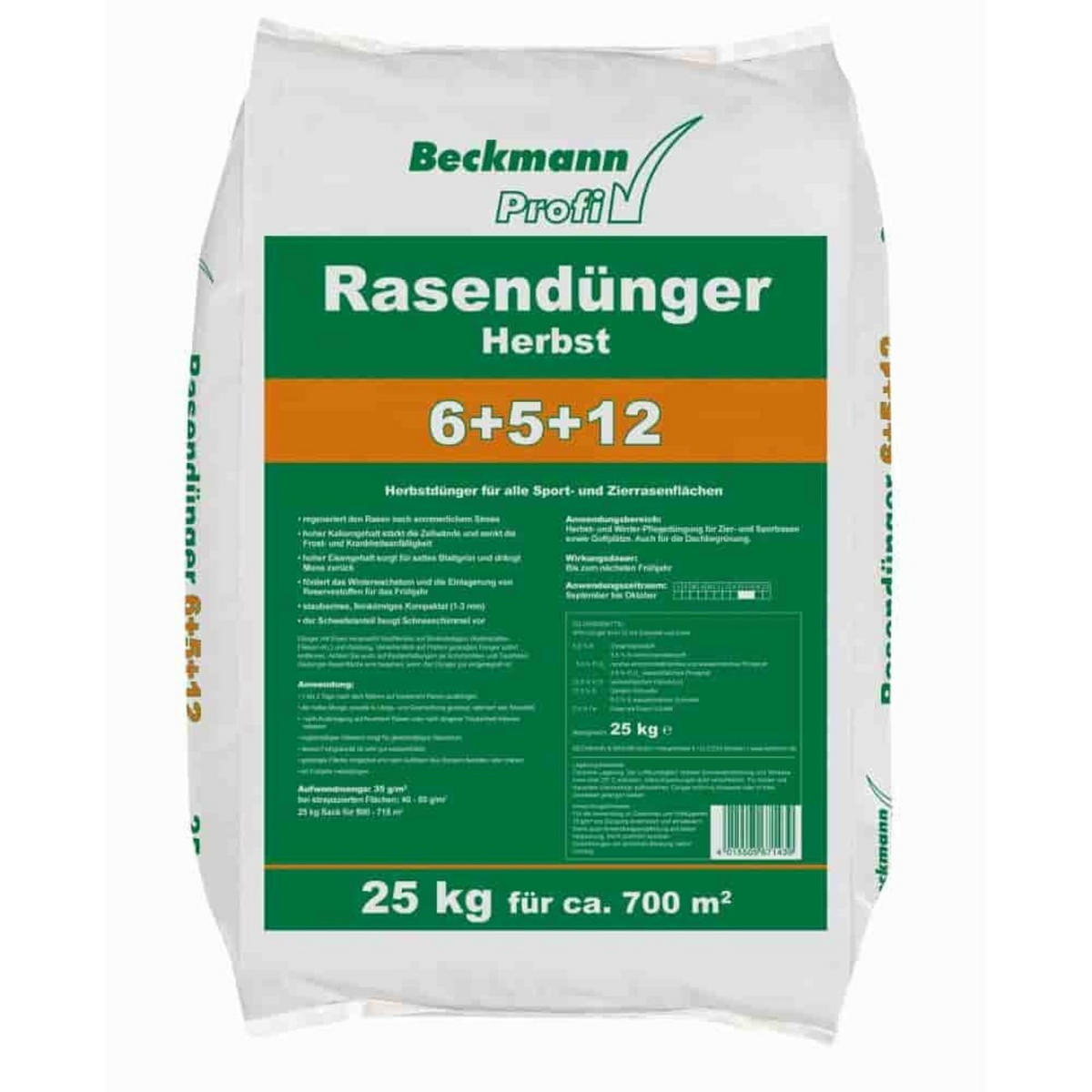 RASENDÜNGER Herbst, 25 kg, NPK-6+5+12, Beckmann&Brehm - Braun, Naturmaterialien/Kunststoff (40/15/60cm) - BONI-SHOP