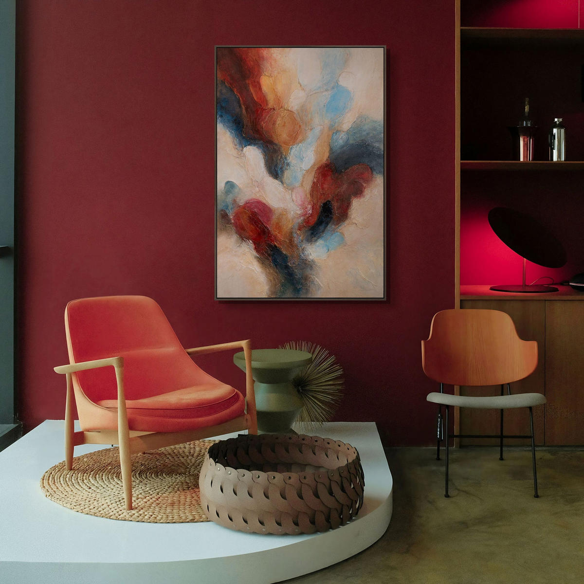 GEMÄLDE Musik in Farbe Schattenfugenrahmen Beige 120x80 cm - Beige, Holz (120/80cm) - YS-art gallery
