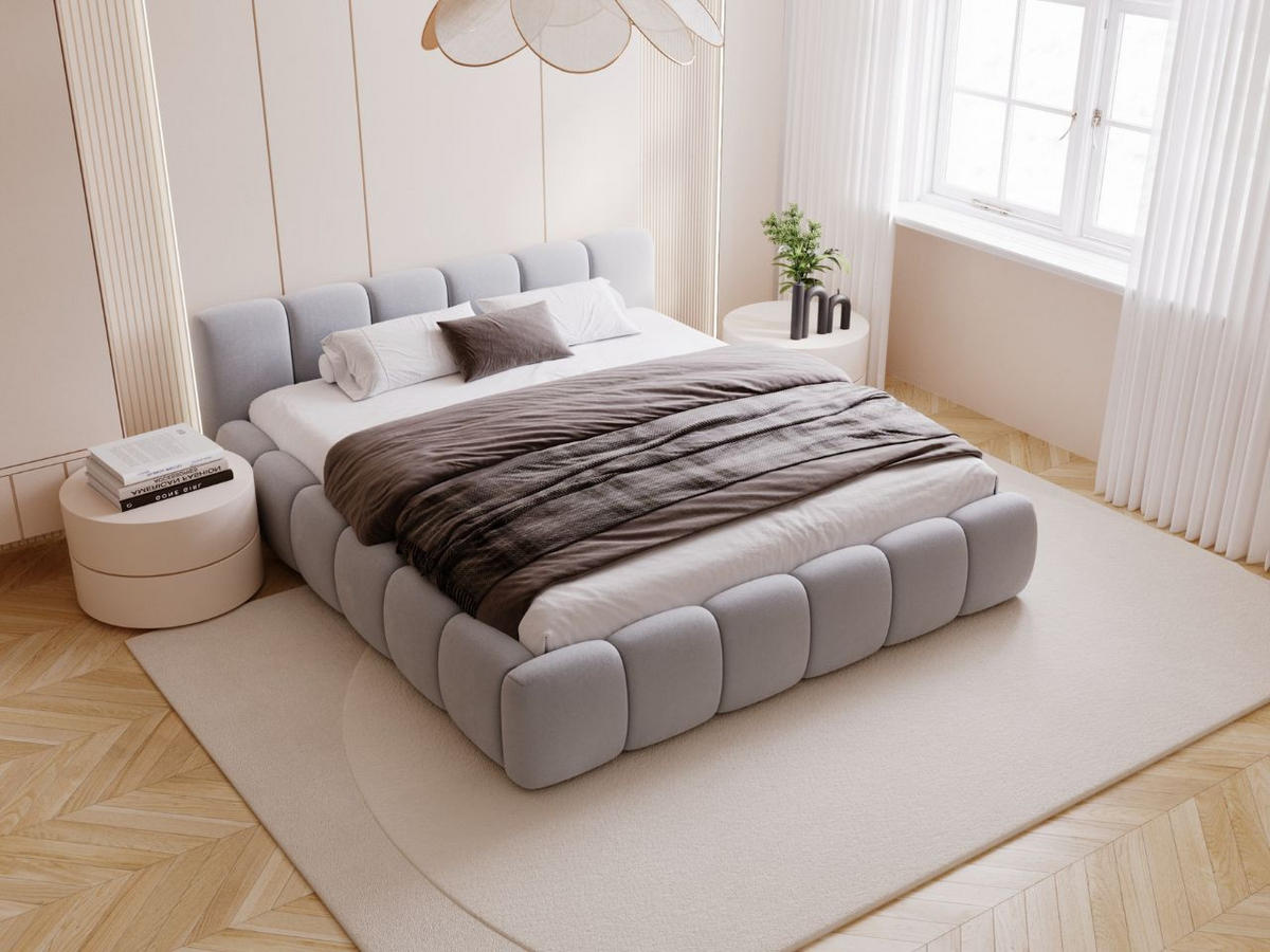 POLSTERBETT Cloud low 160x200 Grau - Grau, Textil (160/200cm) - Graingold