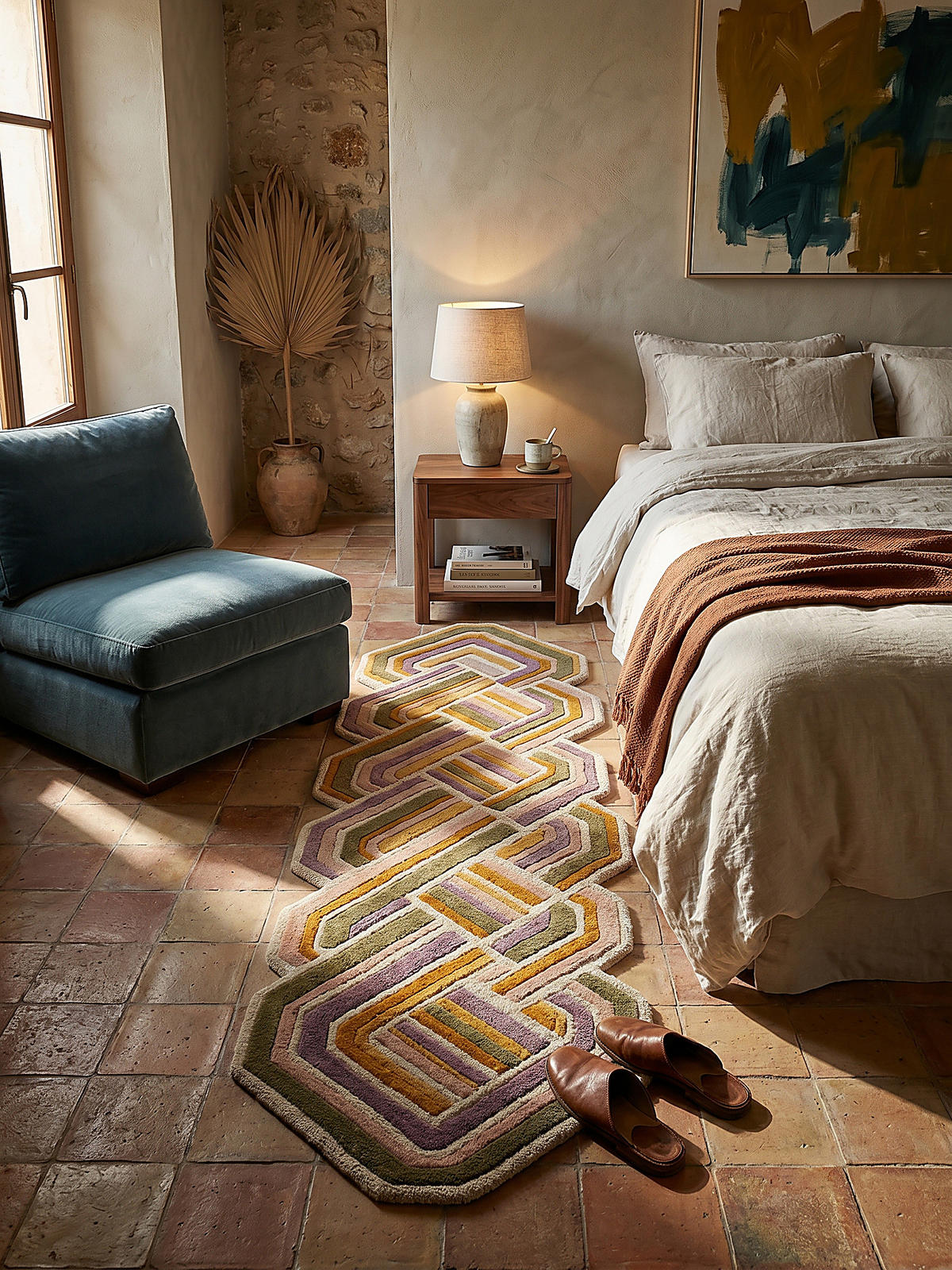 WOLLTEPPICH SOAR, geometrisch, Flieder, 80 x 300 cm - Rosa, Textil (300/80cm) - KADIMA DESIGN