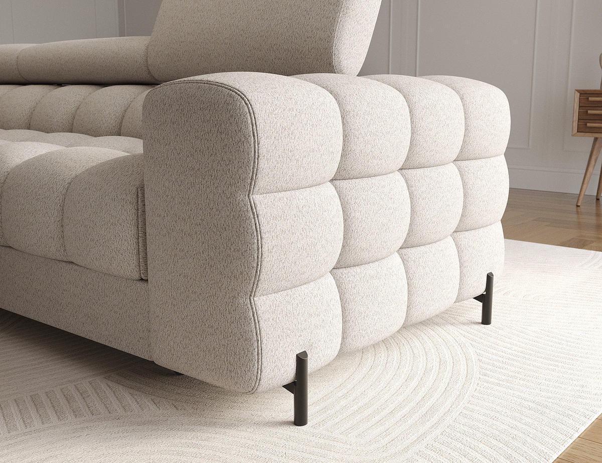 ECKSOFA Neviro L - Beige (Royal 18) - Beige, Holzwerkstoff (285/181cm) - Möblo