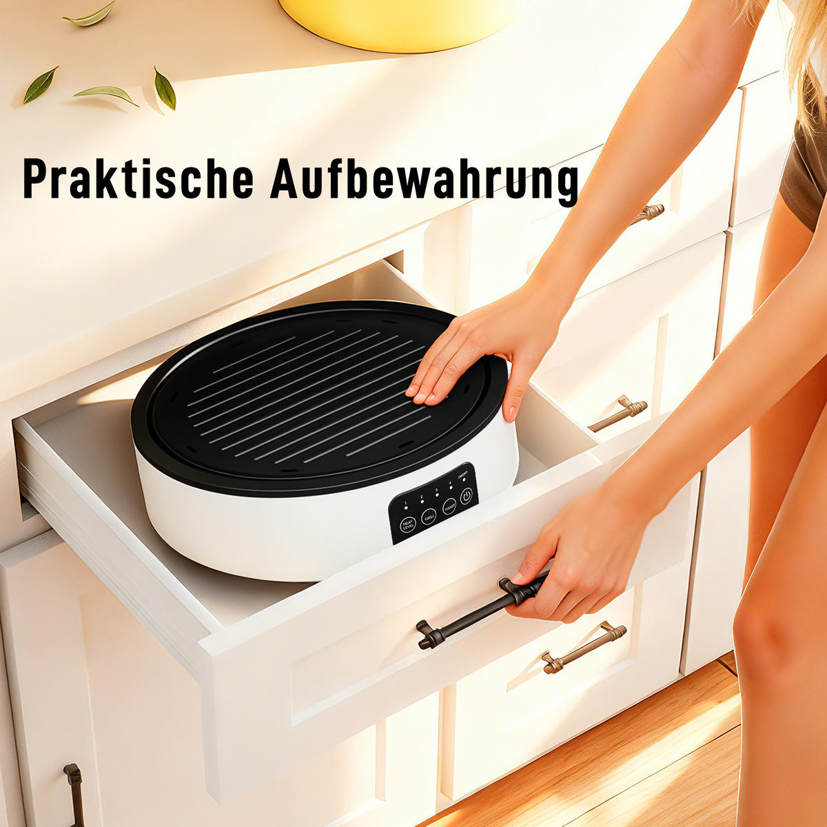 KERAMIKKOCHFELD DE-07930 2-in-1 mit Grill, 2000W Weiß - Weiß, Metall (34/10/36cm) - ComfortXL