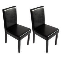 ESSZIMMERSTUHL Hochglanz Schwarz 2er-Set - Schwarz Hochglanz, Textil (43/90/56cm) - MCW