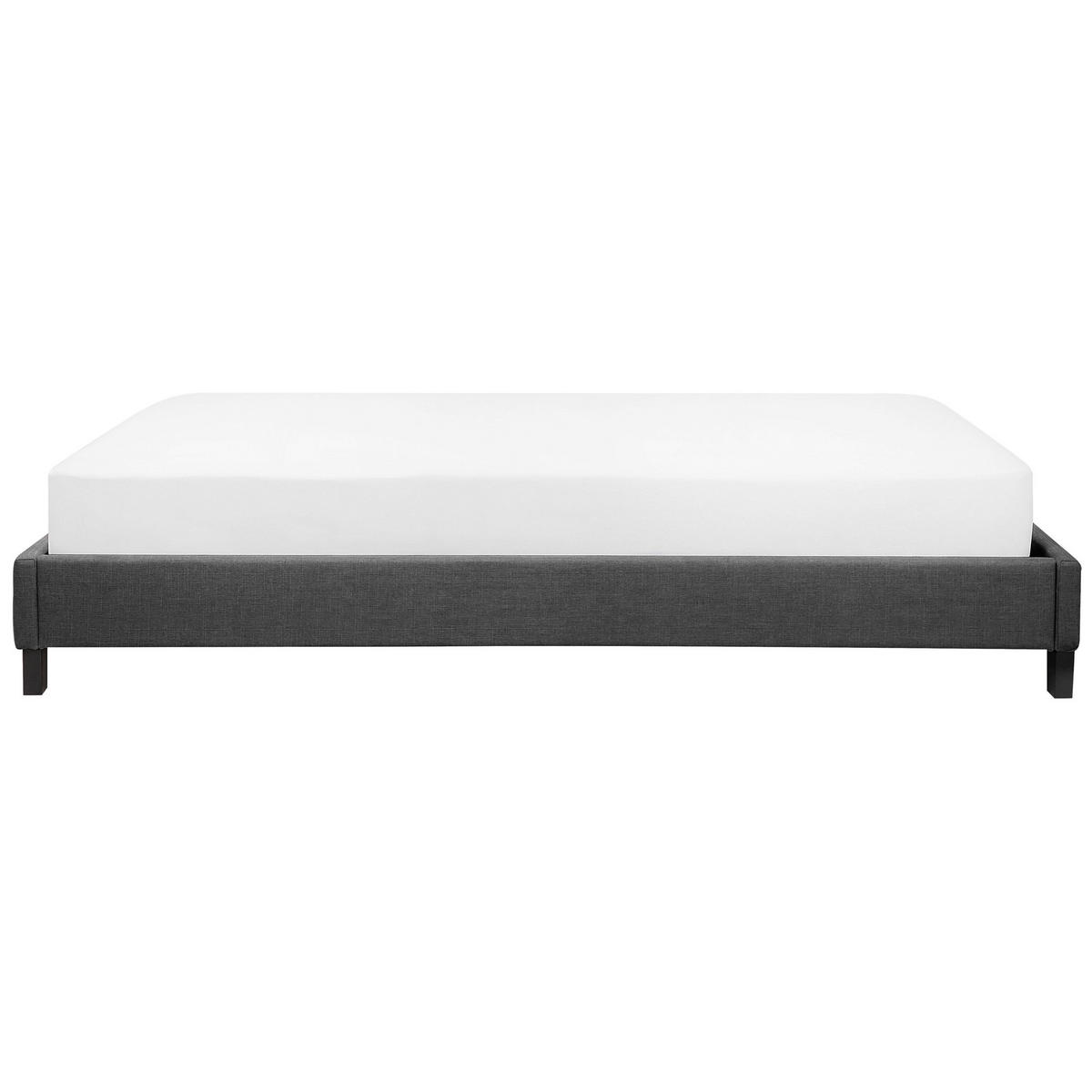 POLSTERBETT mit Lattenrost 180x200 cm Grau Roanne - Grau, Textil (180/200cm) - Beliani
