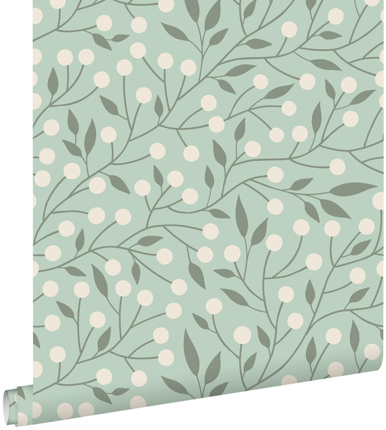 TAPETE Blumenmuster 50 x 900 cm - Grün, Papier (50/900cm) - ESTAhome