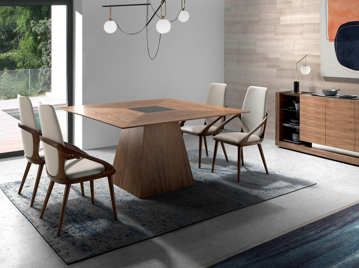 STUHL Cremefarben 52/62/100 cm - Walnussfarben/Creme, Leder/Holz (52/100/62cm) - ANGEL CERDA