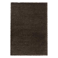 TEPPICH Hochflor Shaggy Uni Style Polypropylen Wohnzimmer Braun Läufer 80x150 - Braun, Textil (80/150cm) - KADIMA DESIGN