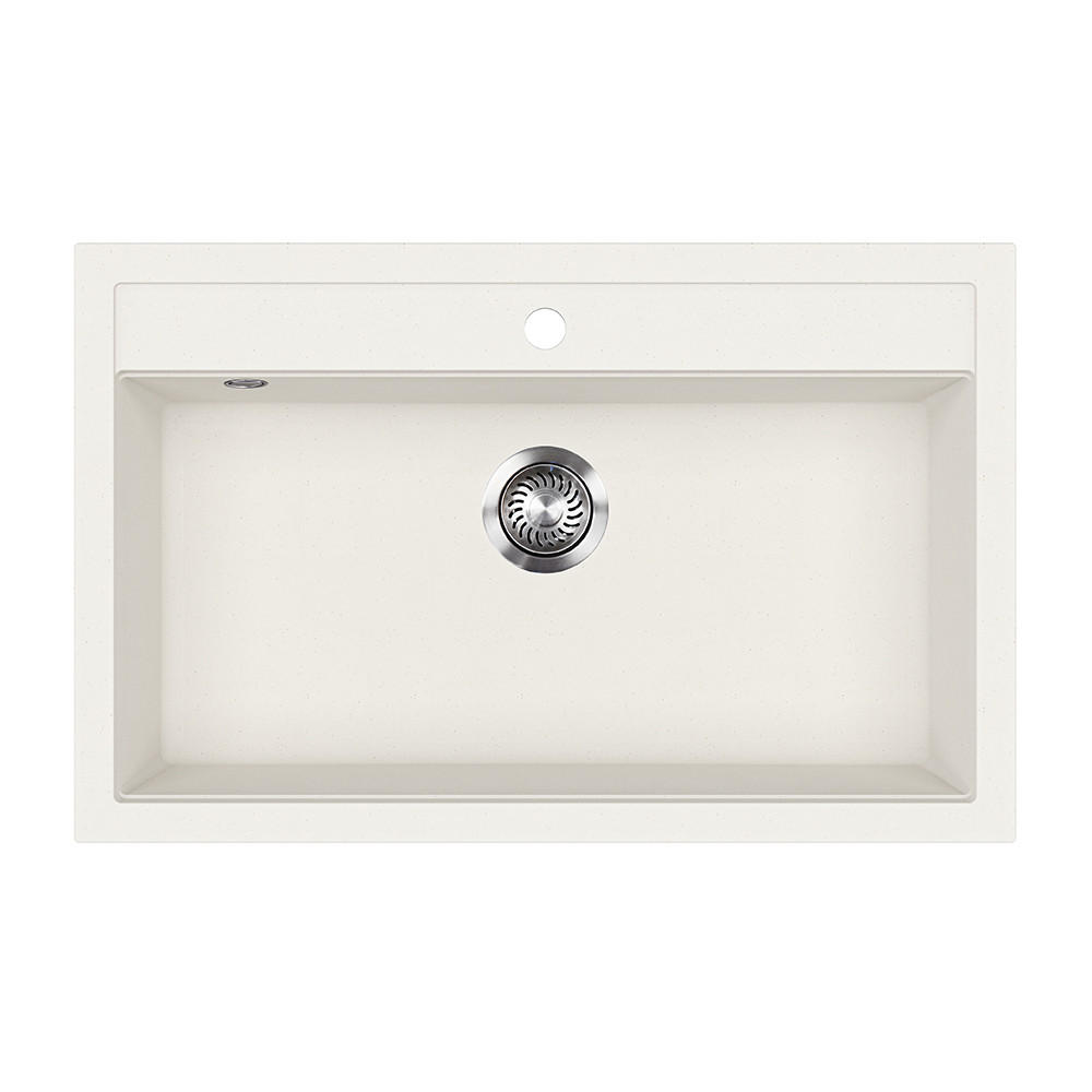 SPÜLBECKEN Sydney Weiß 80 x 51 cm - Weiß, Keramik (80/20/51cm) - Bergstroem