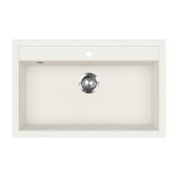 SPÜLBECKEN Sydney Weiß 80 x 51 cm - Weiß, Keramik (80/20/51cm) - Bergstroem