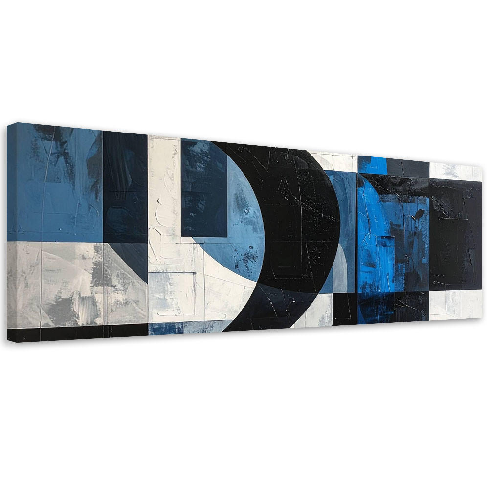 LEINWANDBILD 3D und geometrisch 150x50cm - Blau, Textil (150/50cm) - Feeby