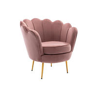 MUSCHELSESSEL - Samt - Rosa - DANDELION - Pink, Textil (75/76.5/78cm) - Pascal Morabito