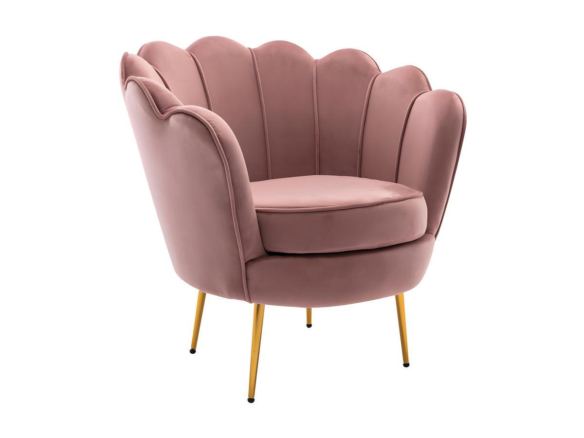 MUSCHELSESSEL - Samt - Rosa - DANDELION - Pink, Textil (75/76.5/78cm) - Pascal Morabito