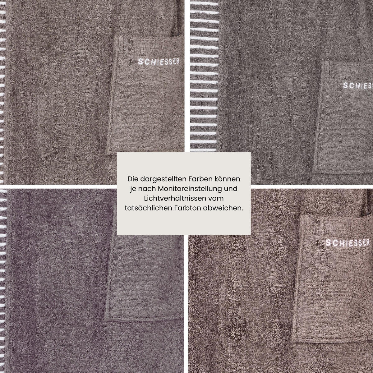 SAUNAKILT Rom Herren - 46-54 - Dunkelgrau - Dunkelgrau, Textil (55/150cm) - SCHIESSER