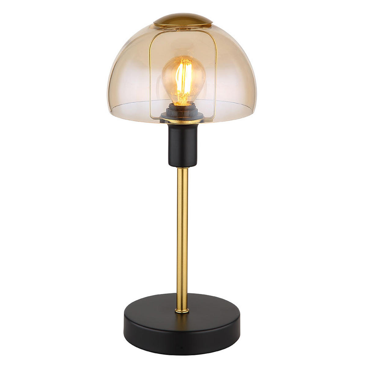 TISCHLEUCHTE Metall Glas Gold - Goldfarben, Glas (15/15/32cm) - Globo Lighting