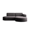 ECKSOFA Modena Studio, Cord-Stoff Dunkelgrau Rechts - Dunkelgrau, Holzwerkstoff/Textil (236/165cm) - Kaiser Möbel