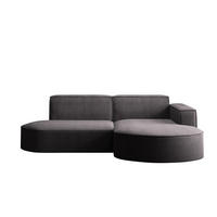 ECKSOFA Modena Studio, Cord-Stoff Dunkelgrau Rechts - Dunkelgrau, Holzwerkstoff/Textil (236/165cm) - Kaiser Möbel
