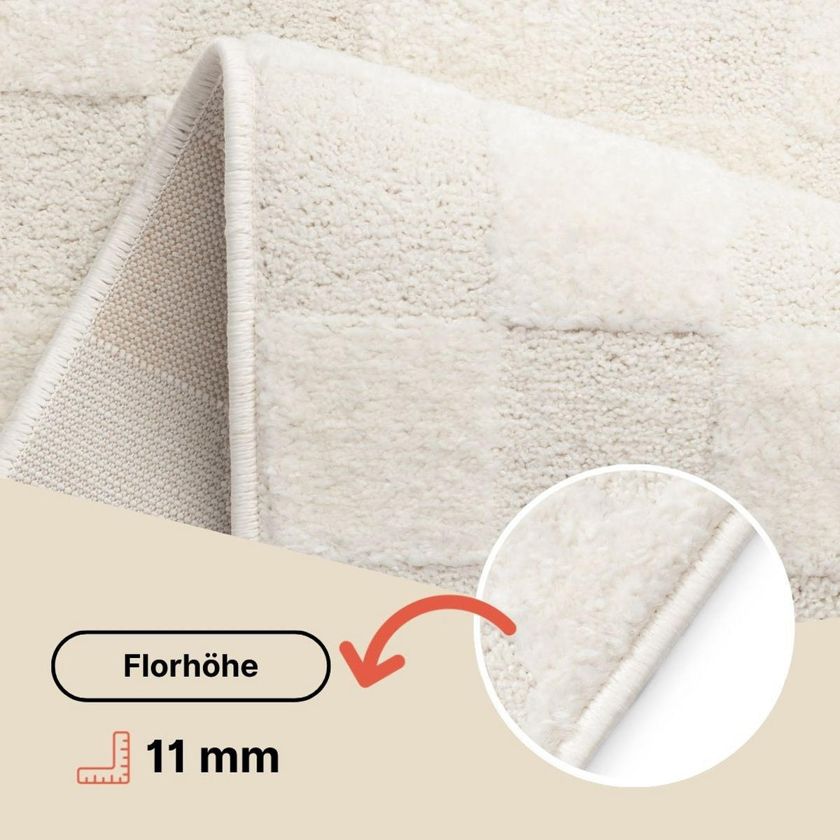 TEPPICH TERRA Creme 160/220 cm - Creme, Textil (160/220cm) - Tapiso