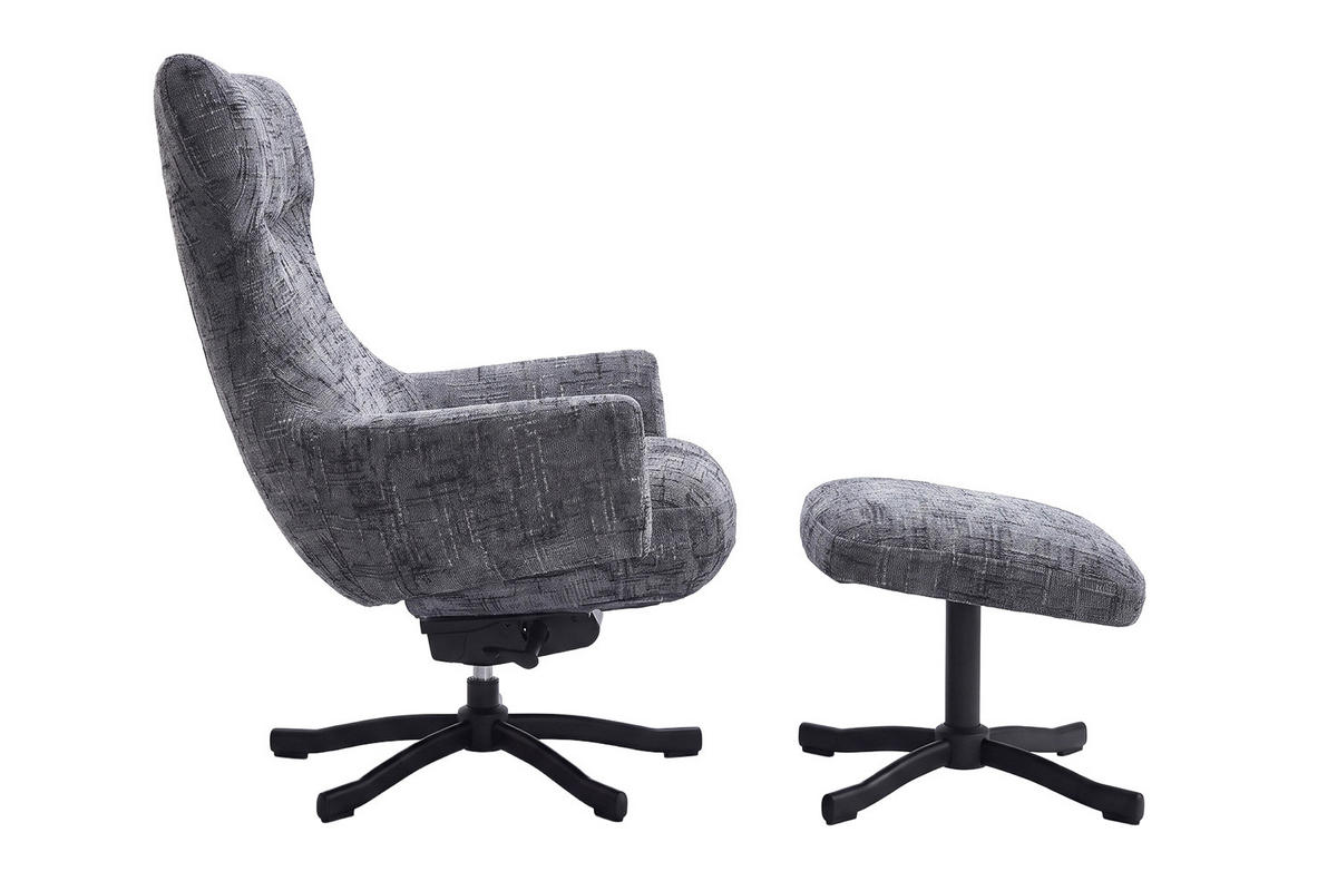 RELAXSESSEL Elba, Webstoff, Dunkelgrau - Dunkelgrau, Textil (73/105.5/85.5cm) - dasmöbelwerk